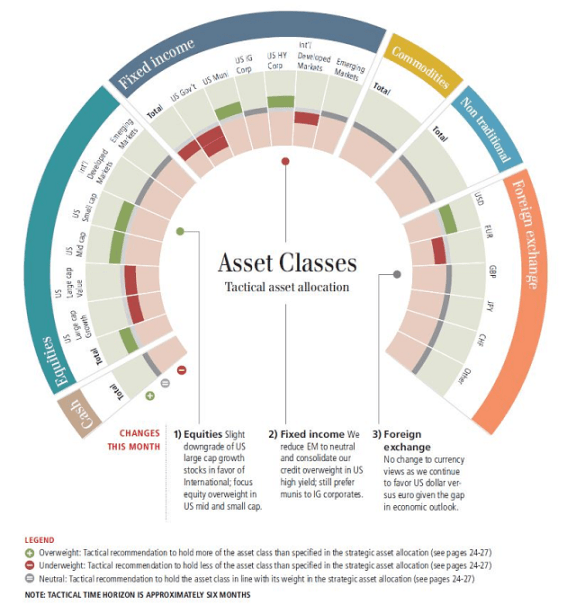 Multicolor infographic showing chagines in Assets