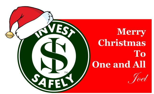 Invest Safely Logo with Santa hat
